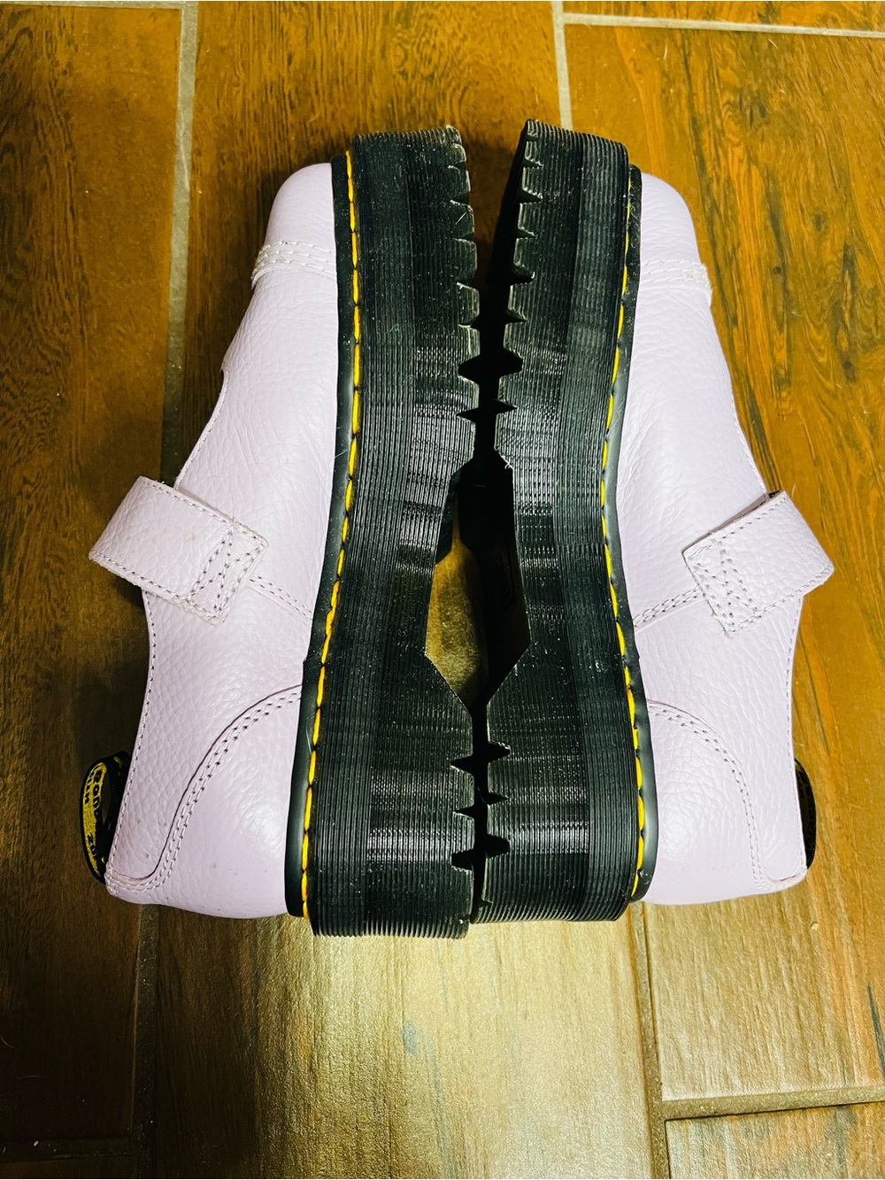 Dr. Martens Flower Buckle Platform Lilac Mary Jane Shoes Womens 8 - Picture 4 of 7